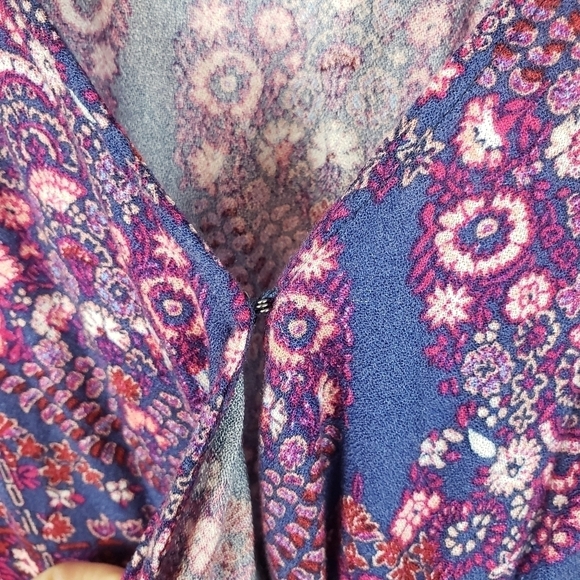 American Eagle Long Sleeved Boho‎ Romper Purple Size Small - Picture 5 of 10